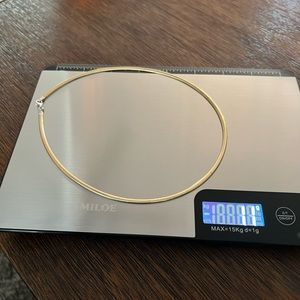 NWOT 10k Reverse Gold / White Omega Necklace